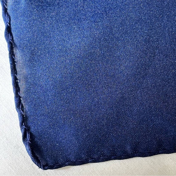 MICHELANGELO ROMA VINTAGE SCARF CLASSIC GEOMETRIC STYLE—NAVY FUCHSIA & PINK 🇮🇹 - Picture 7 of 14